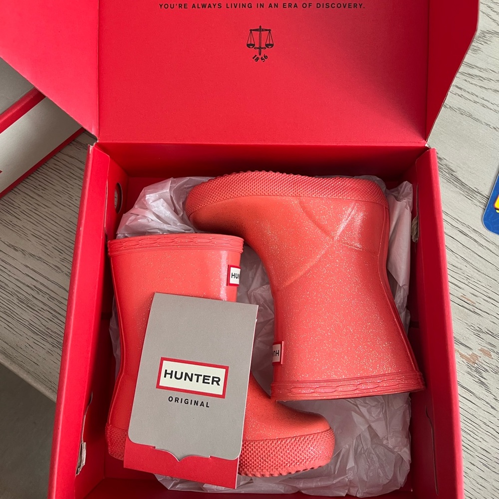 Two Pairs of Hunter Boots Toddler Size US 5